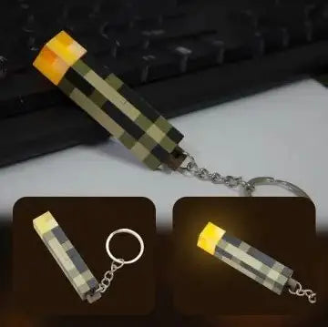 Minecraft Torch Keychain